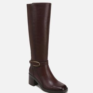 Naturalizer Womens Elliot Leather Square Toe Knee-High Boots